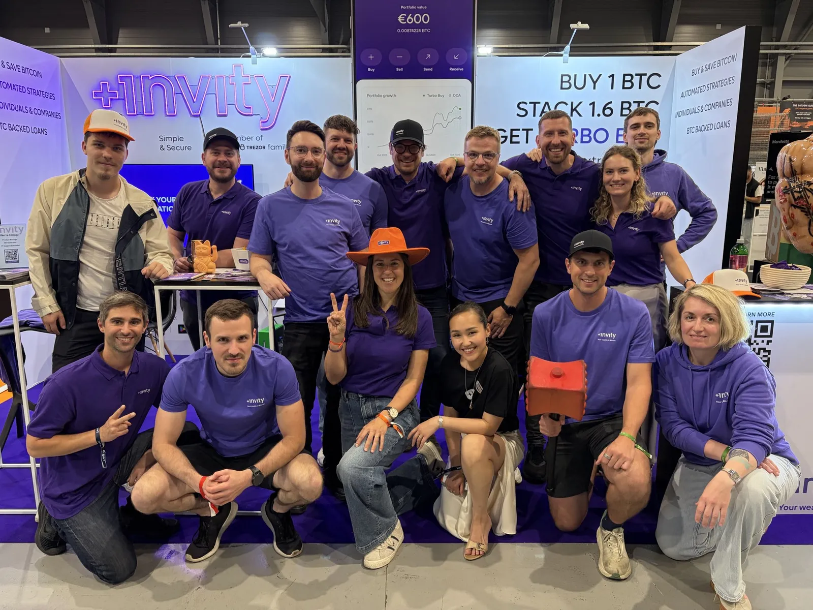 The Invity team at our booth at BTC Prague 2026